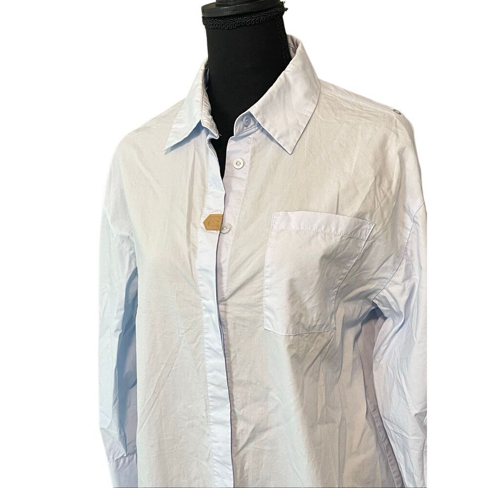 Peacebird Women’s Oversized Button-Up L/S Top/Shirt